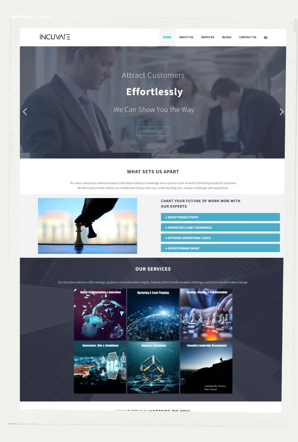 Incuvate Pro website screenshot 2