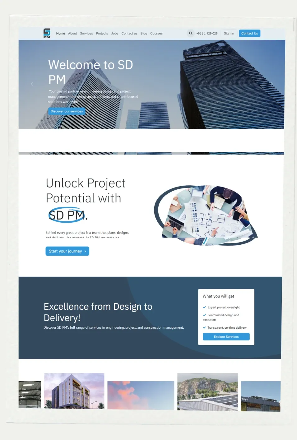 Sd Group website screenshot 2