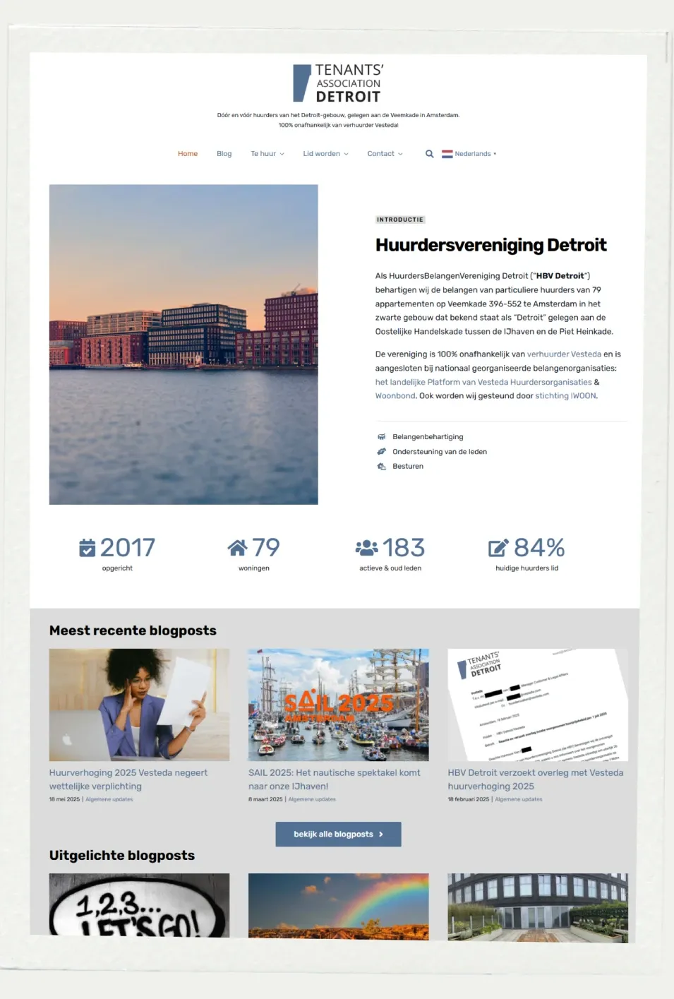Detroit Amsterdam website screenshot 2