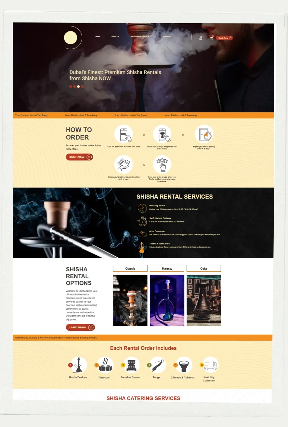 Shisha Now website screenshot 2