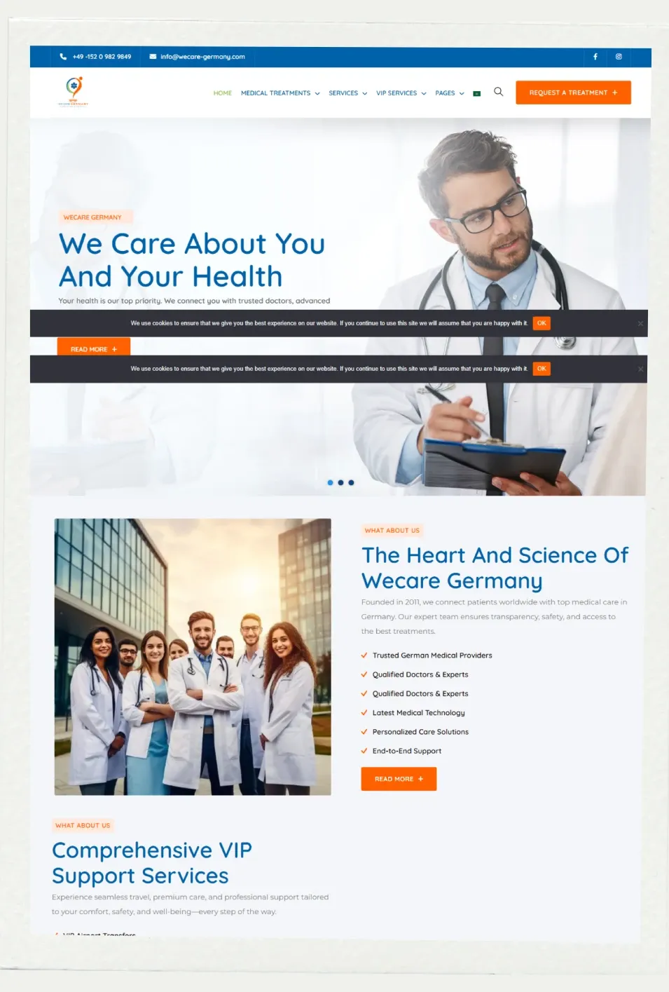 Wecare Germany website screenshot 2