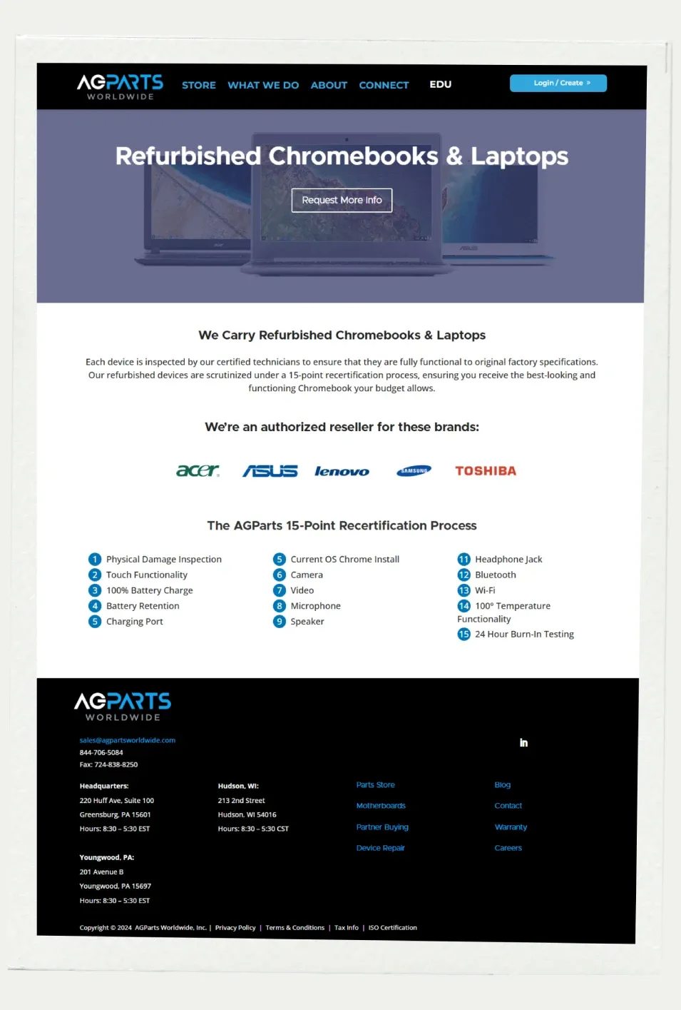 AGparts Worldwide website screenshot 3
