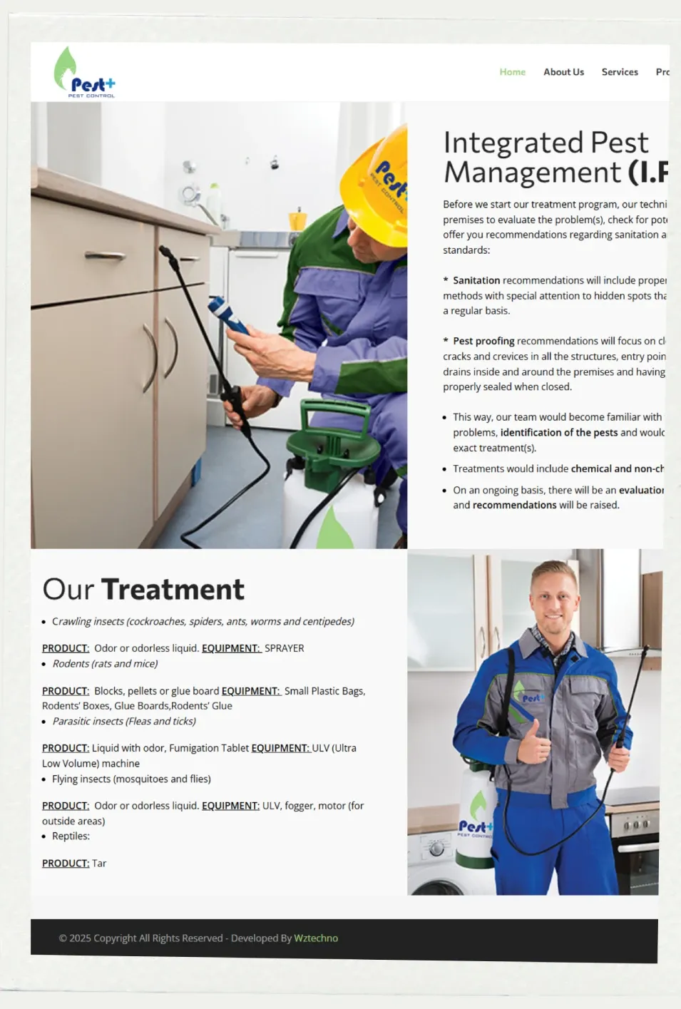 Pest Plus website screenshot 3