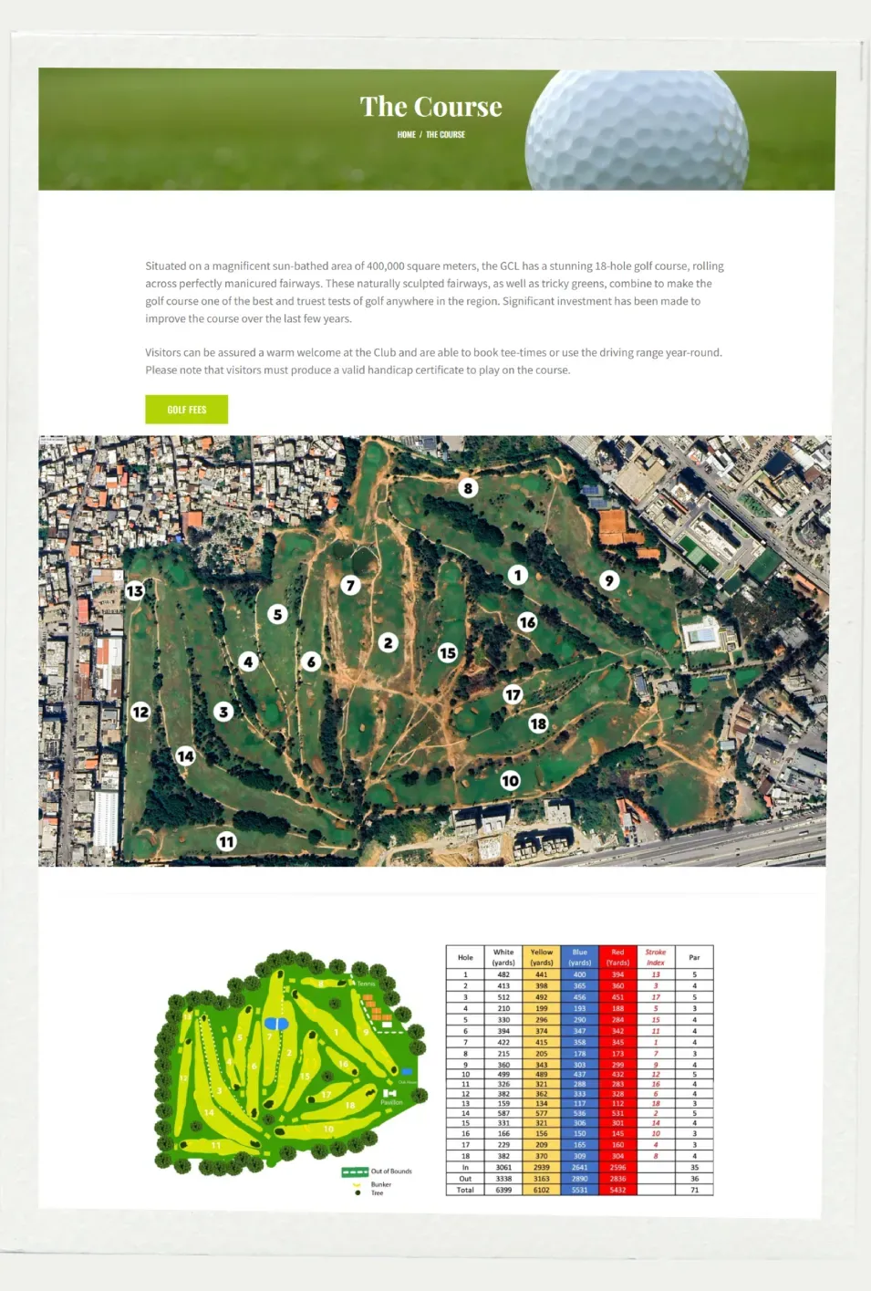 Golf Club Of Lebanon website screenshot 3
