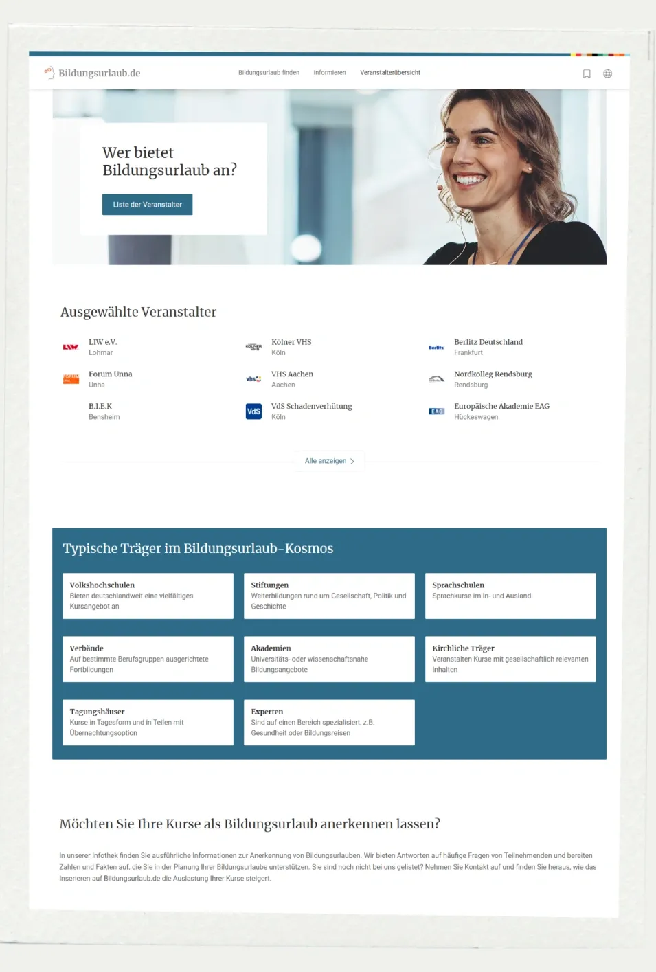 Bildungsurlaub.de website screenshot 3