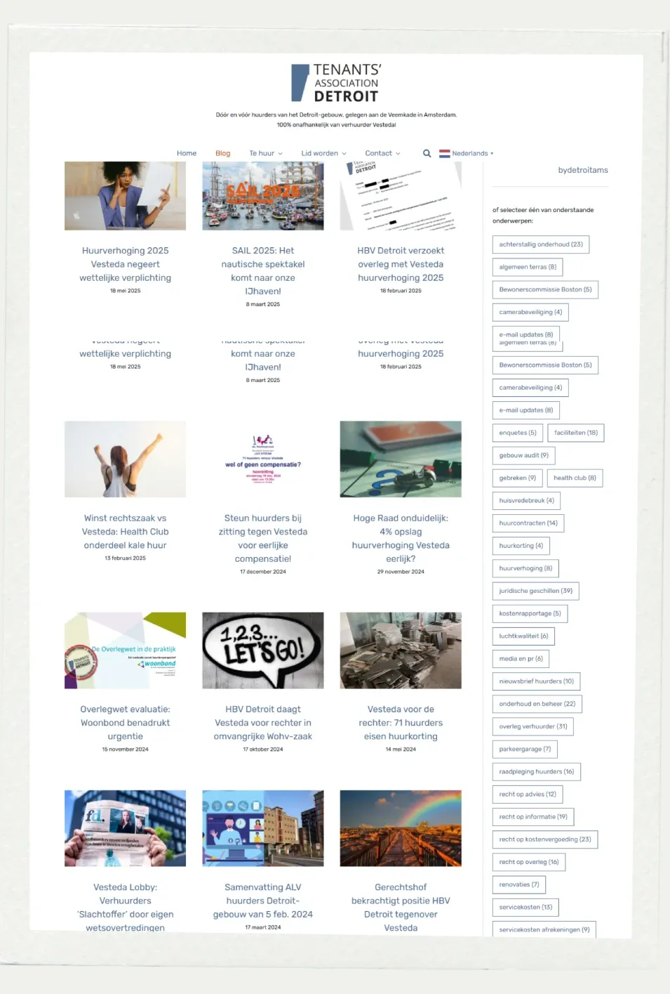 Detroit Amsterdam website screenshot 3
