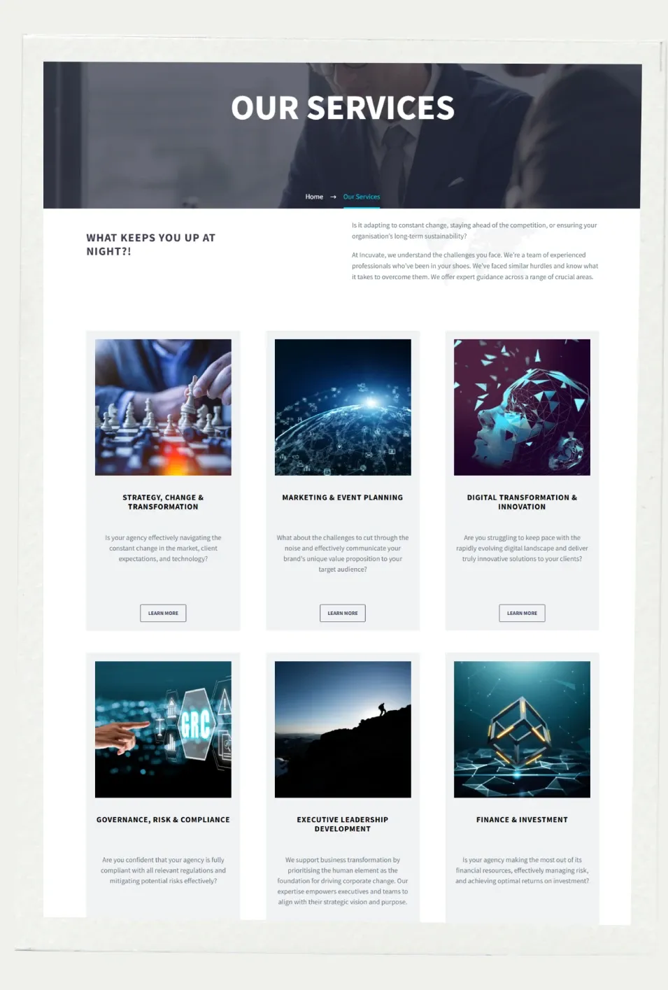 Incuvate Pro website screenshot 4