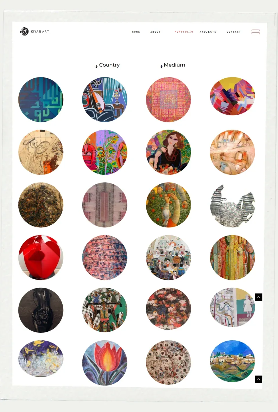 Kiyan Art website screenshot 4