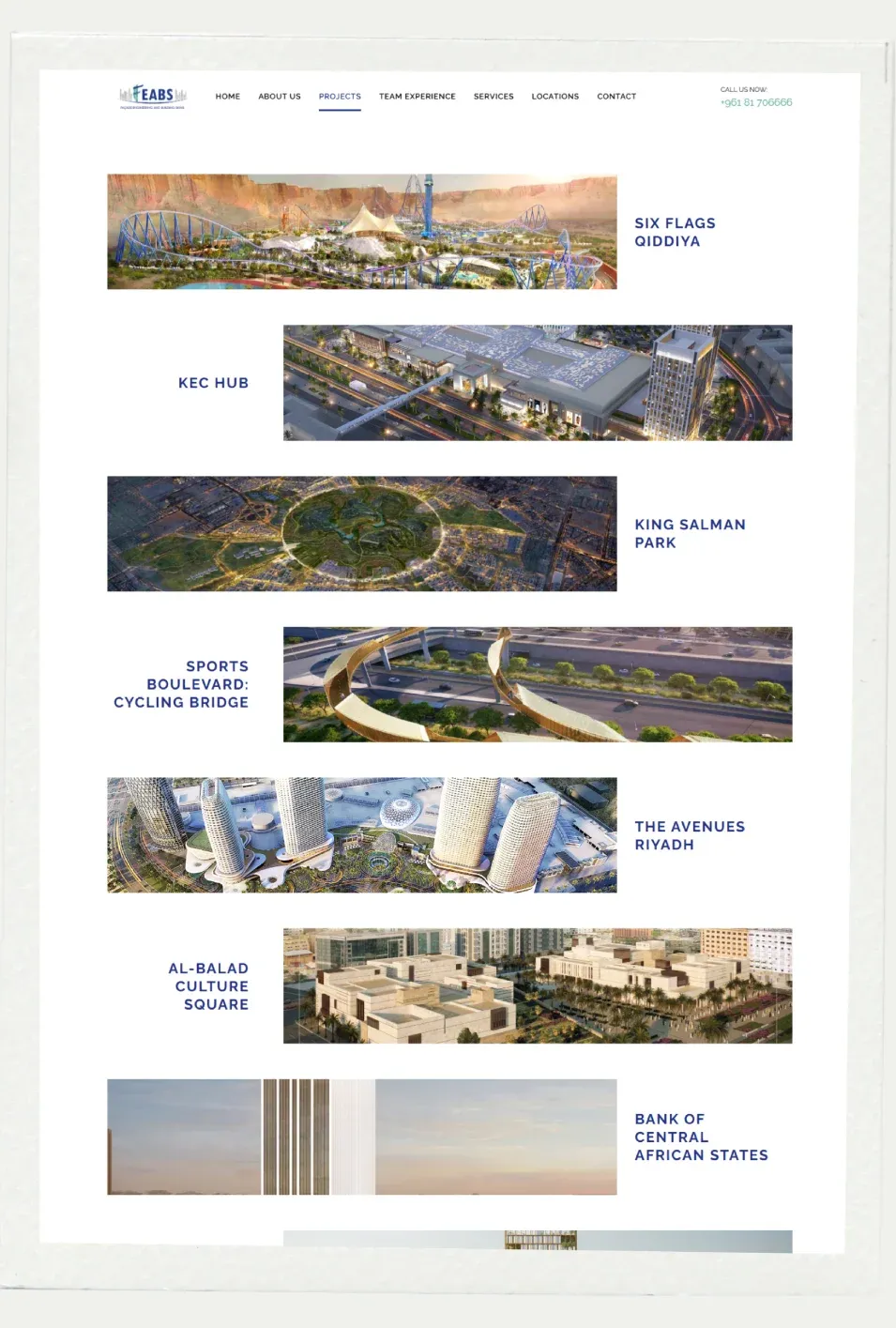 Feabs Group website screenshot 4