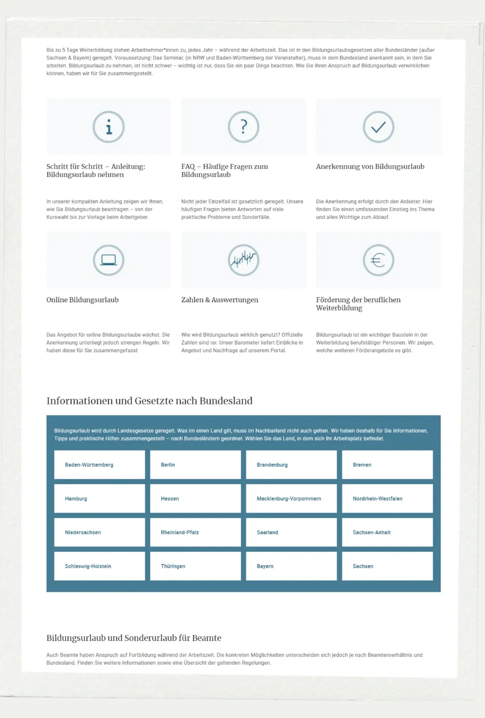 Bildungsurlaub.de website screenshot 4