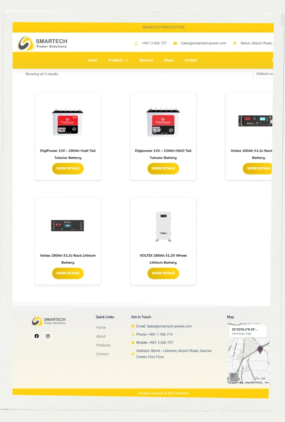 Smartech Power Solutions website screenshot 4