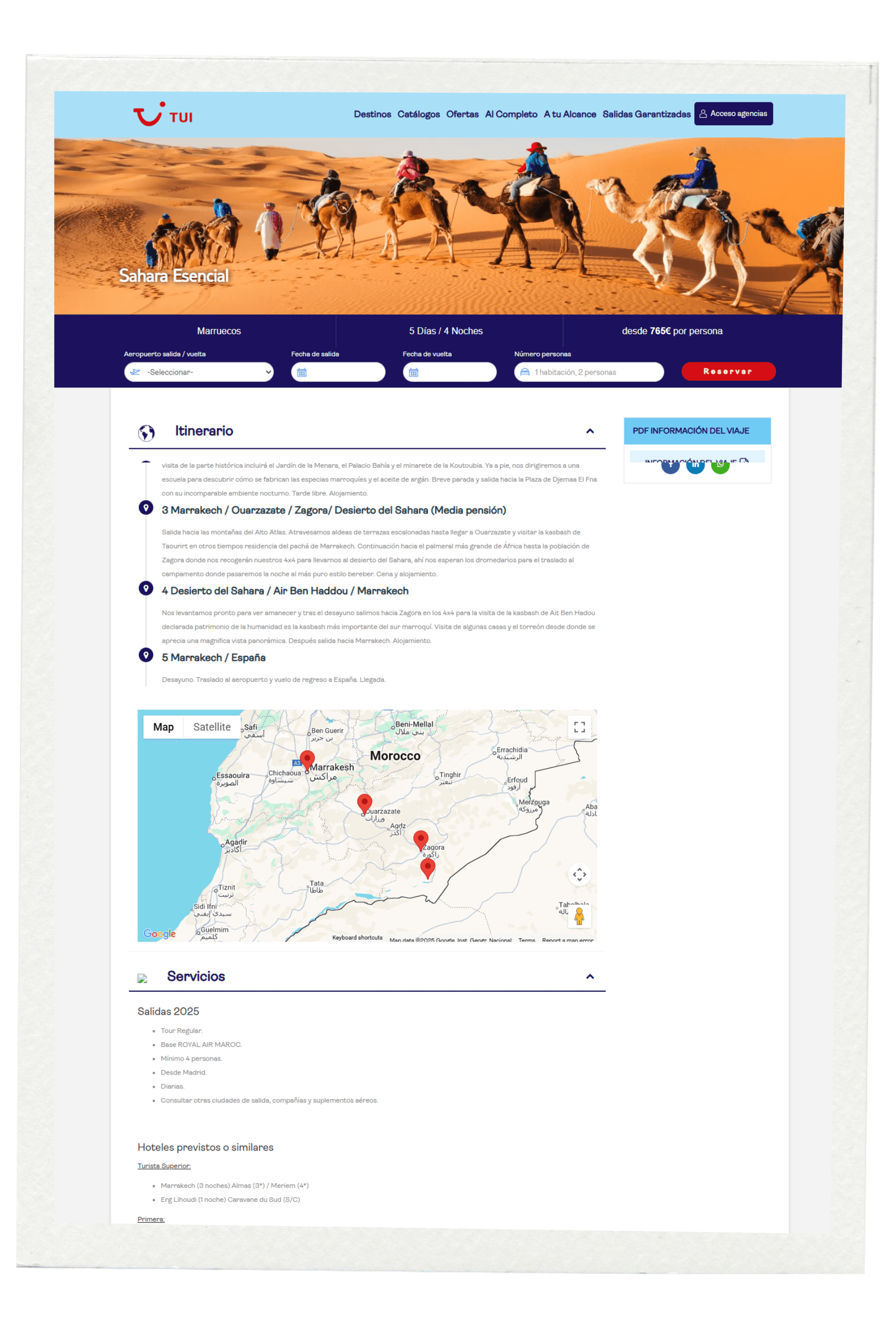 TUI Group website screenshot 4