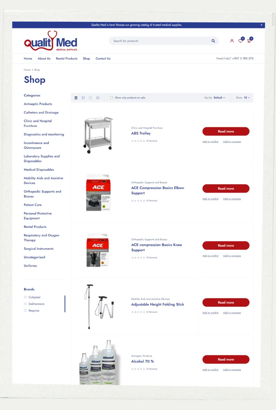 Quality Med website screenshot 4