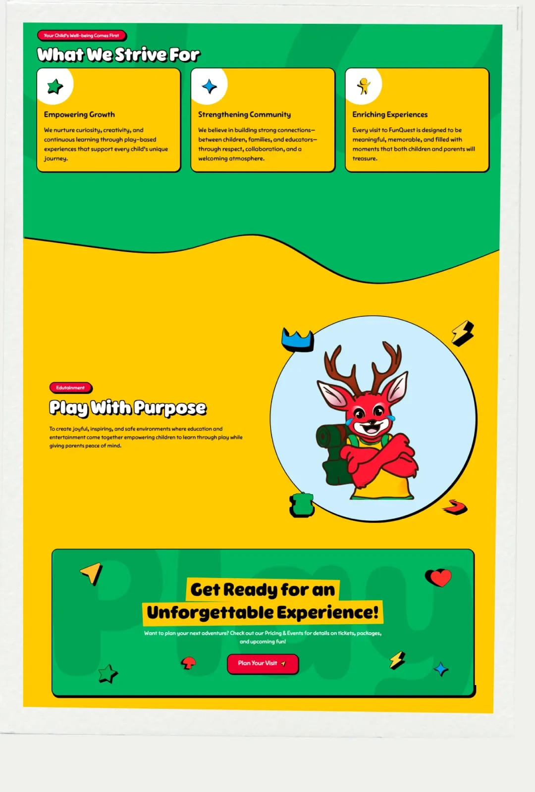Kids Fun Quest website screenshot 4
