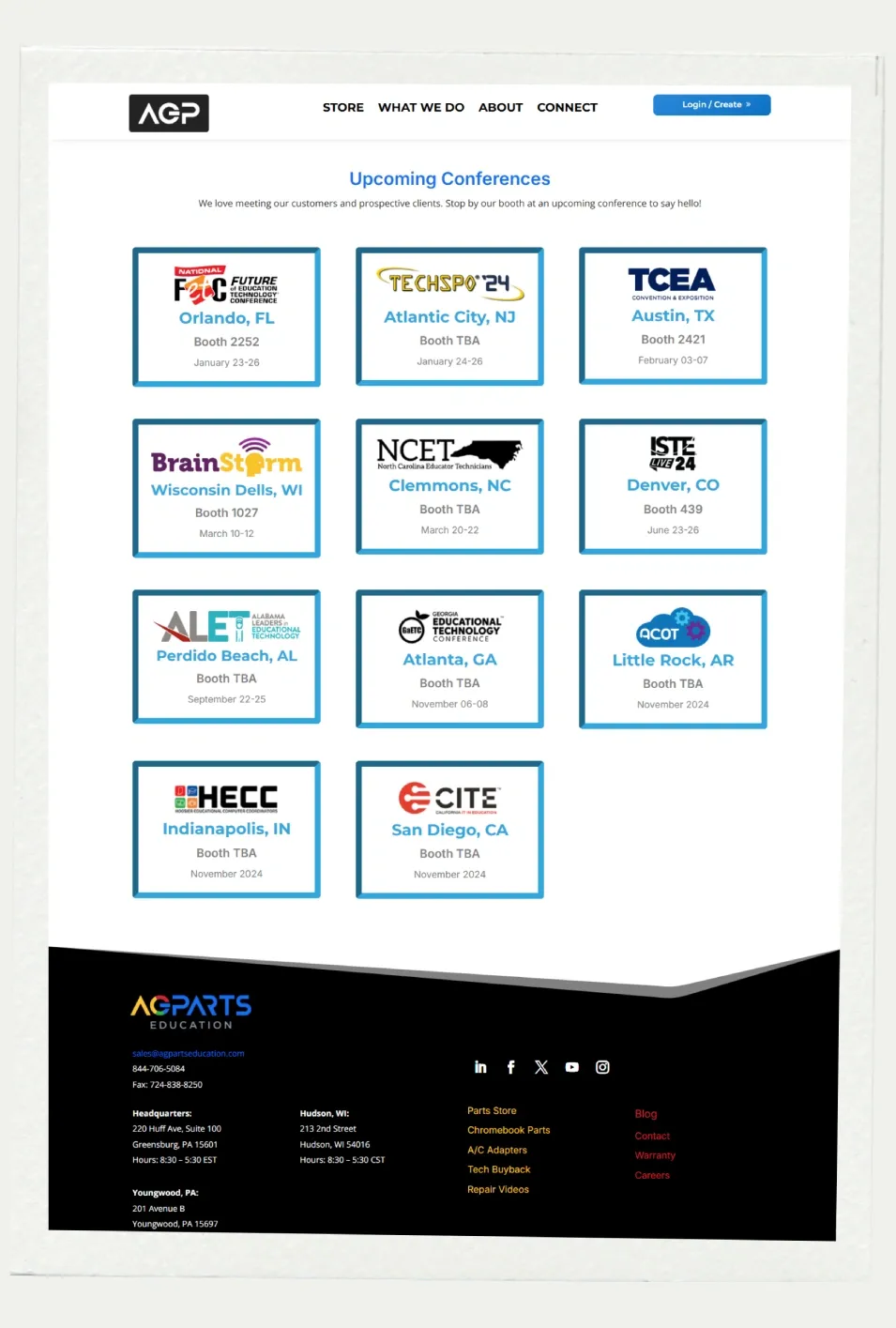 AGparts Education website screenshot 4
