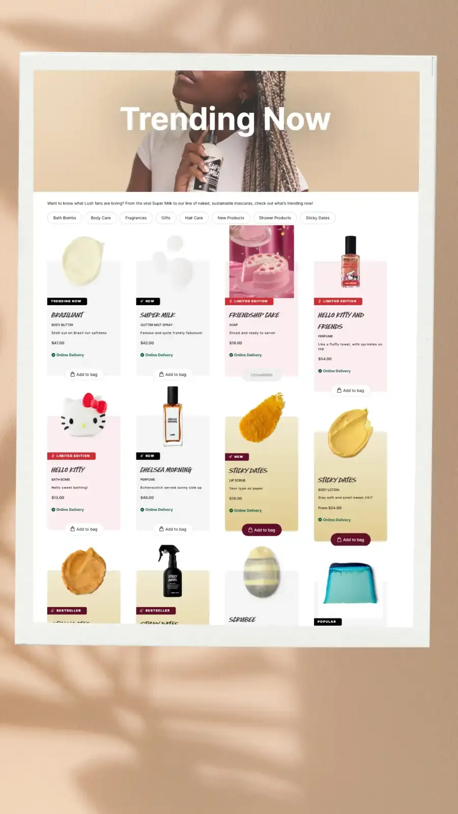 Lush Lebanon website screenshot 3