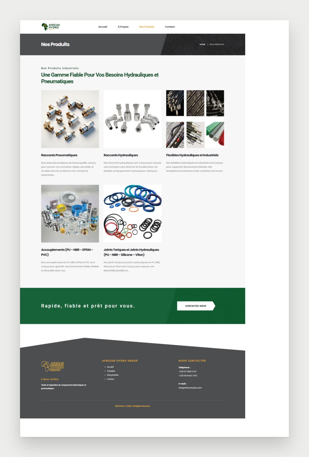 African Hydro Group website screenshot 4