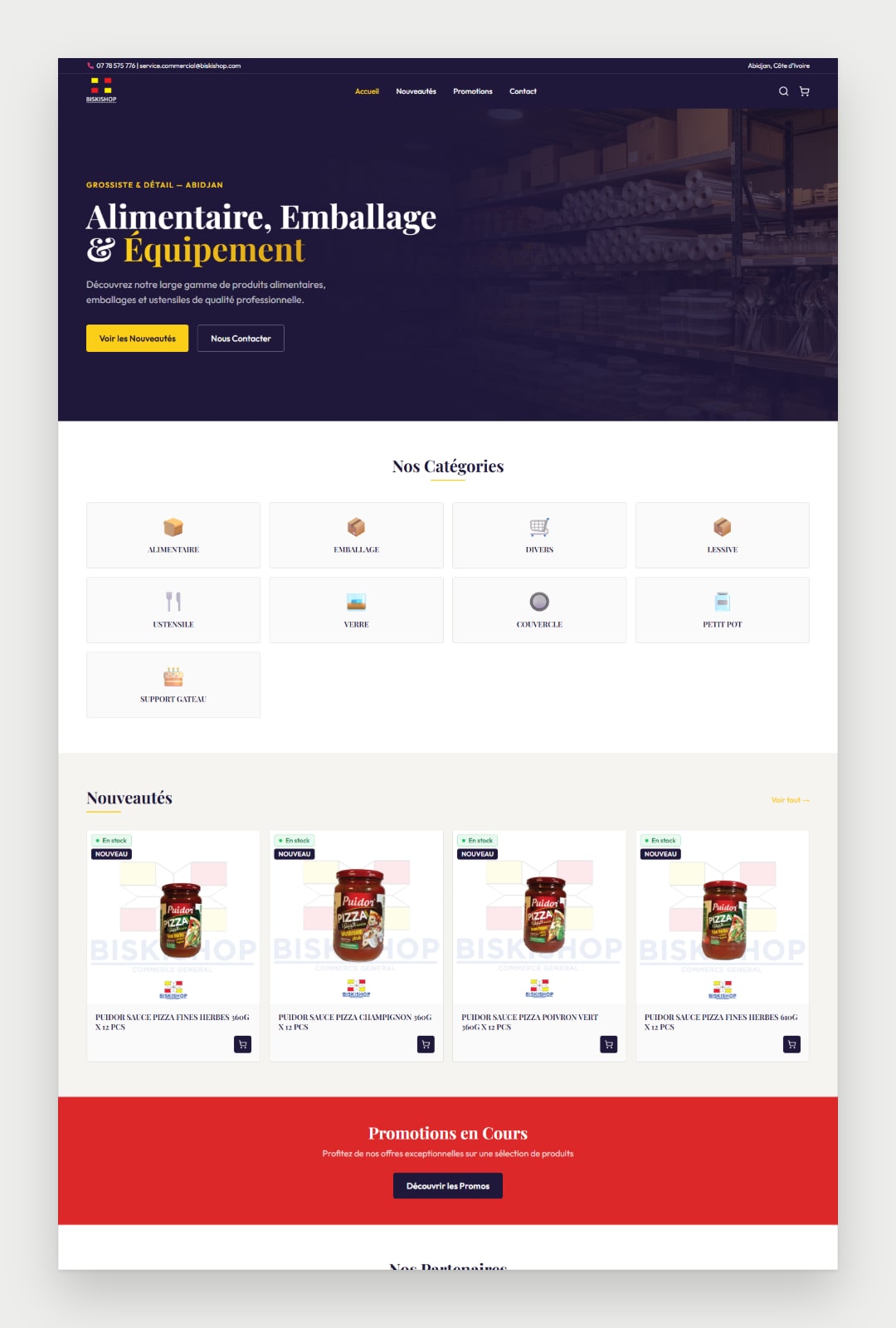 Biskishop website screenshot 2