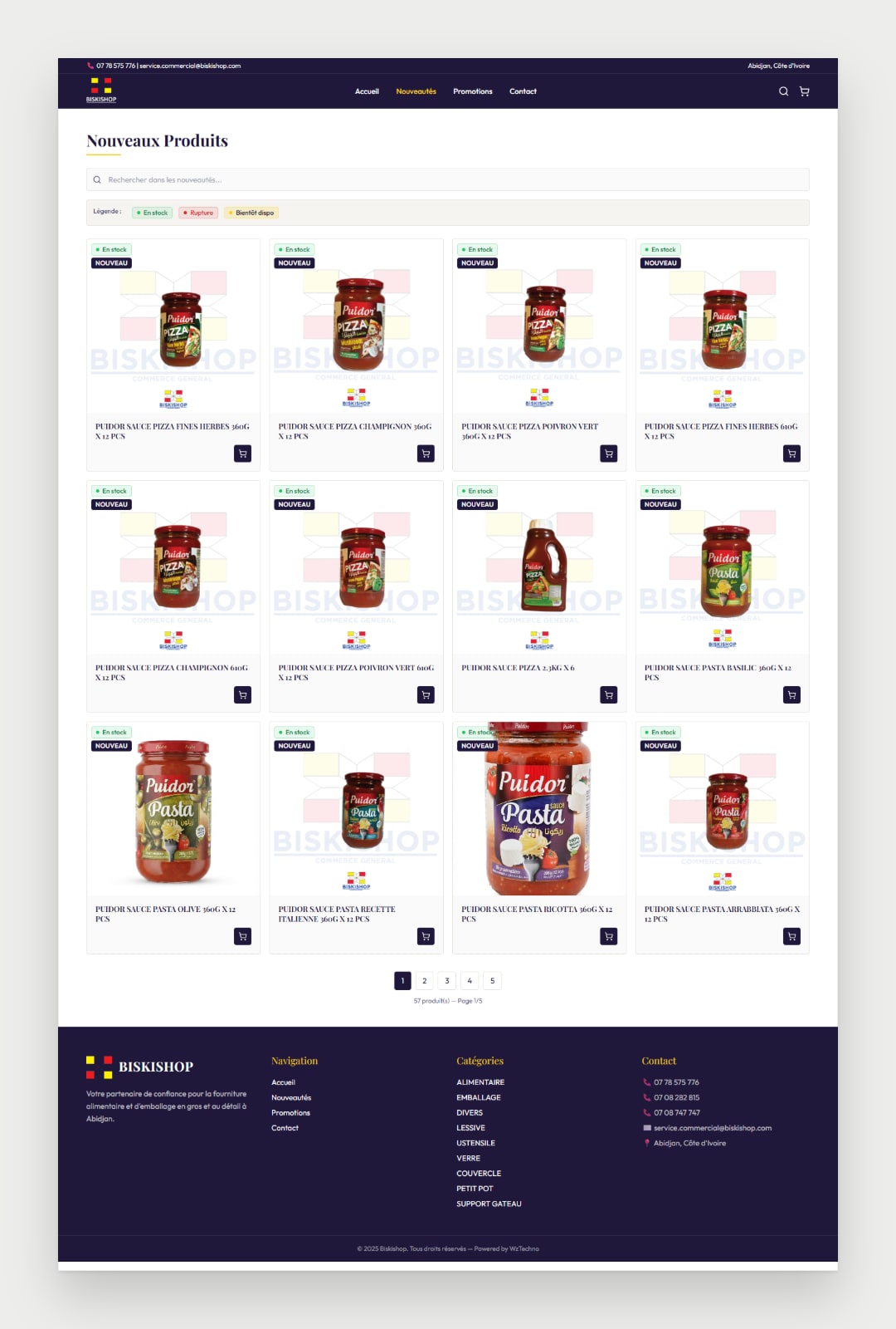 Biskishop website screenshot 3