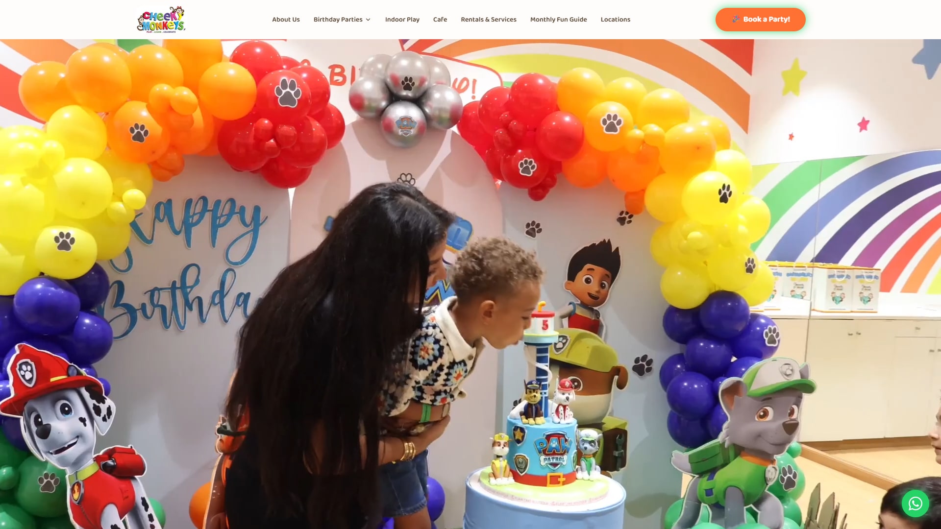 Cheeky Monkeys UAE website screenshot 1