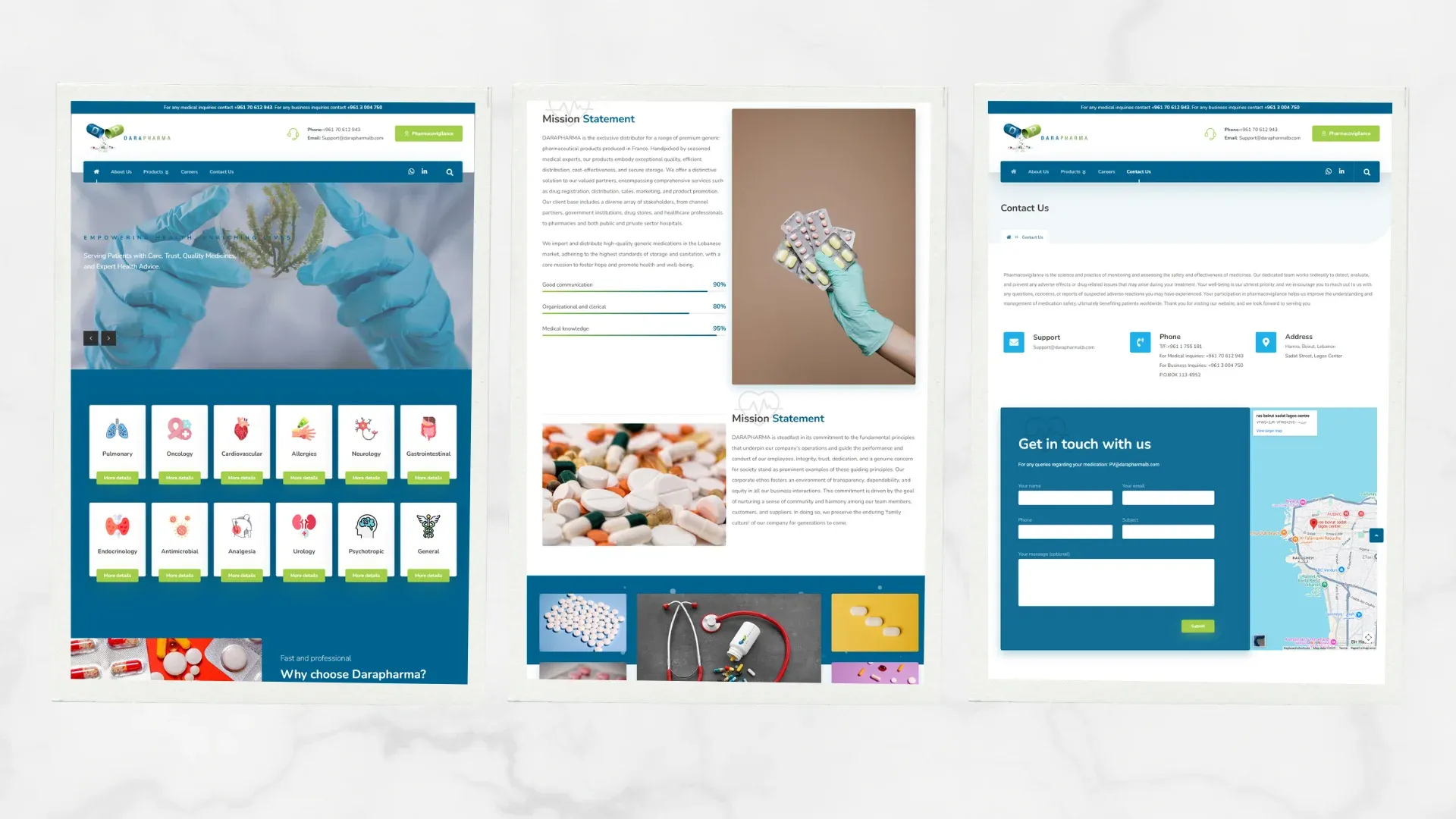 Darapharma website screenshot 1