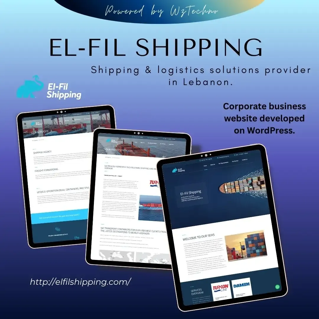 El Fil Shipping website screenshot