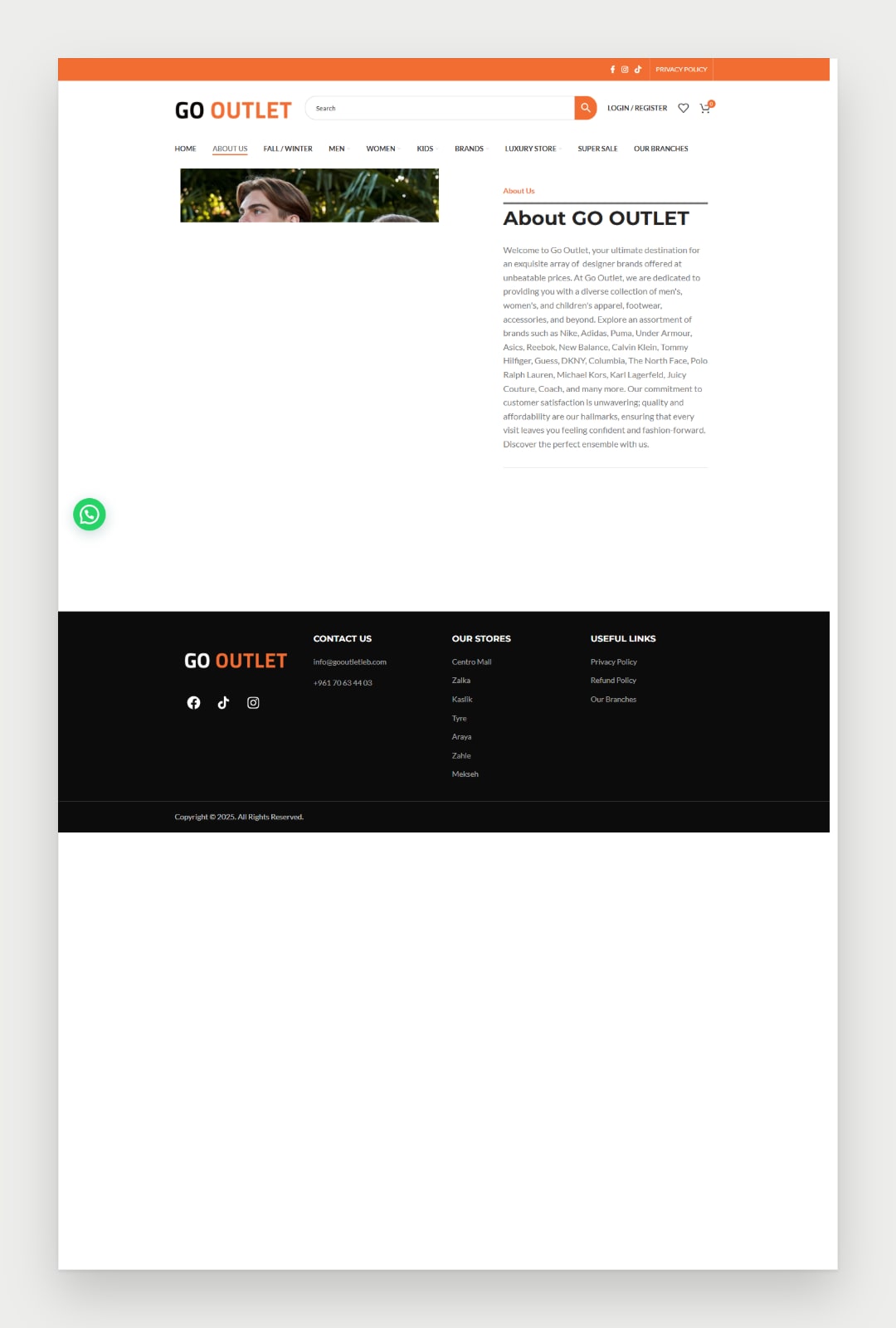 Go Outlet website screenshot 5