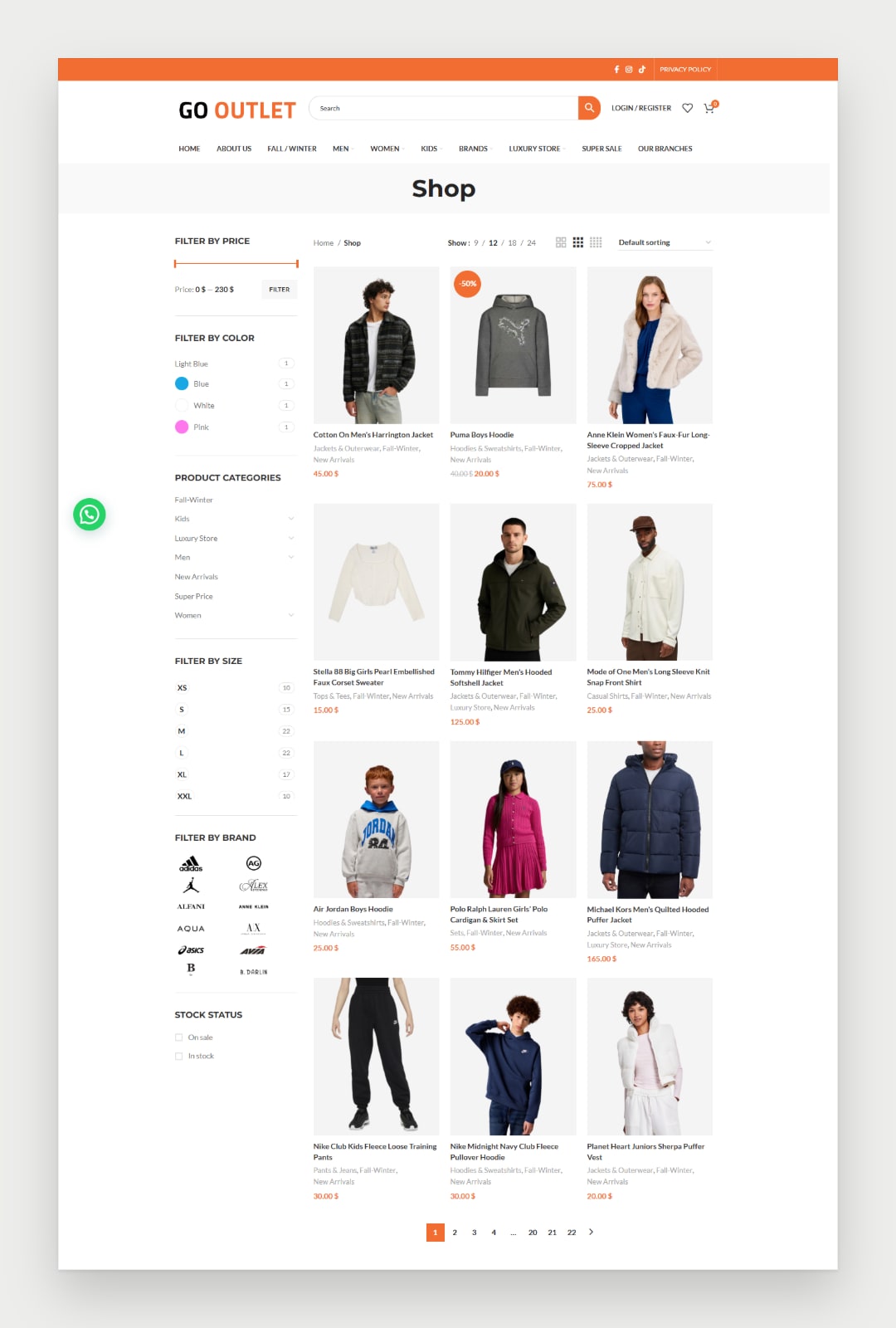 Go Outlet website screenshot 3
