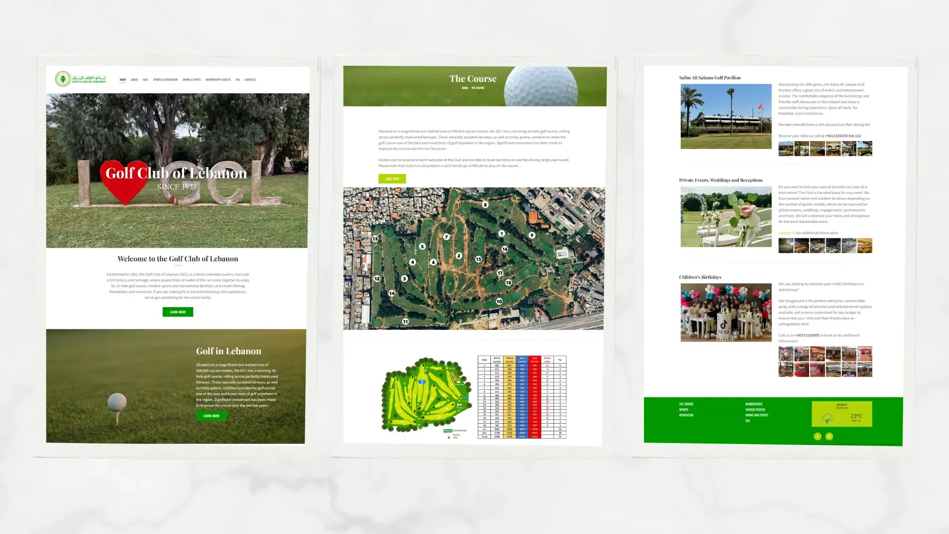 Golf Club Of Lebanon website screenshot 1