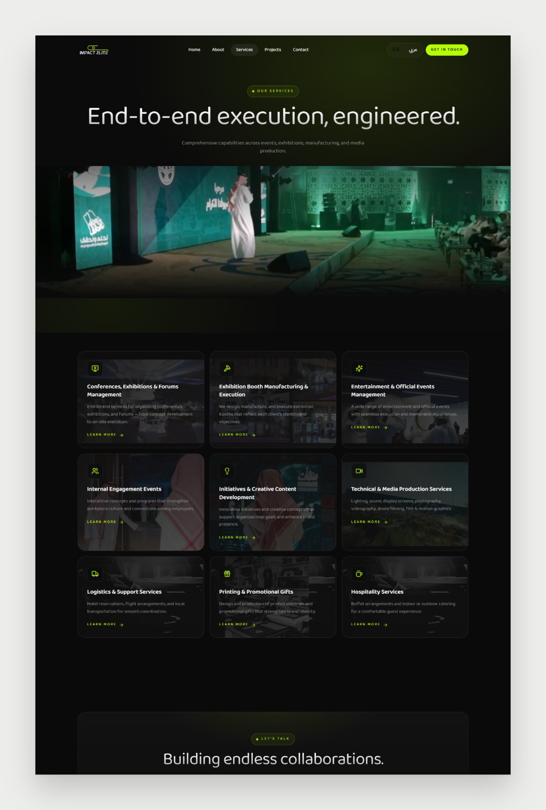 Impact Elite website screenshot 4