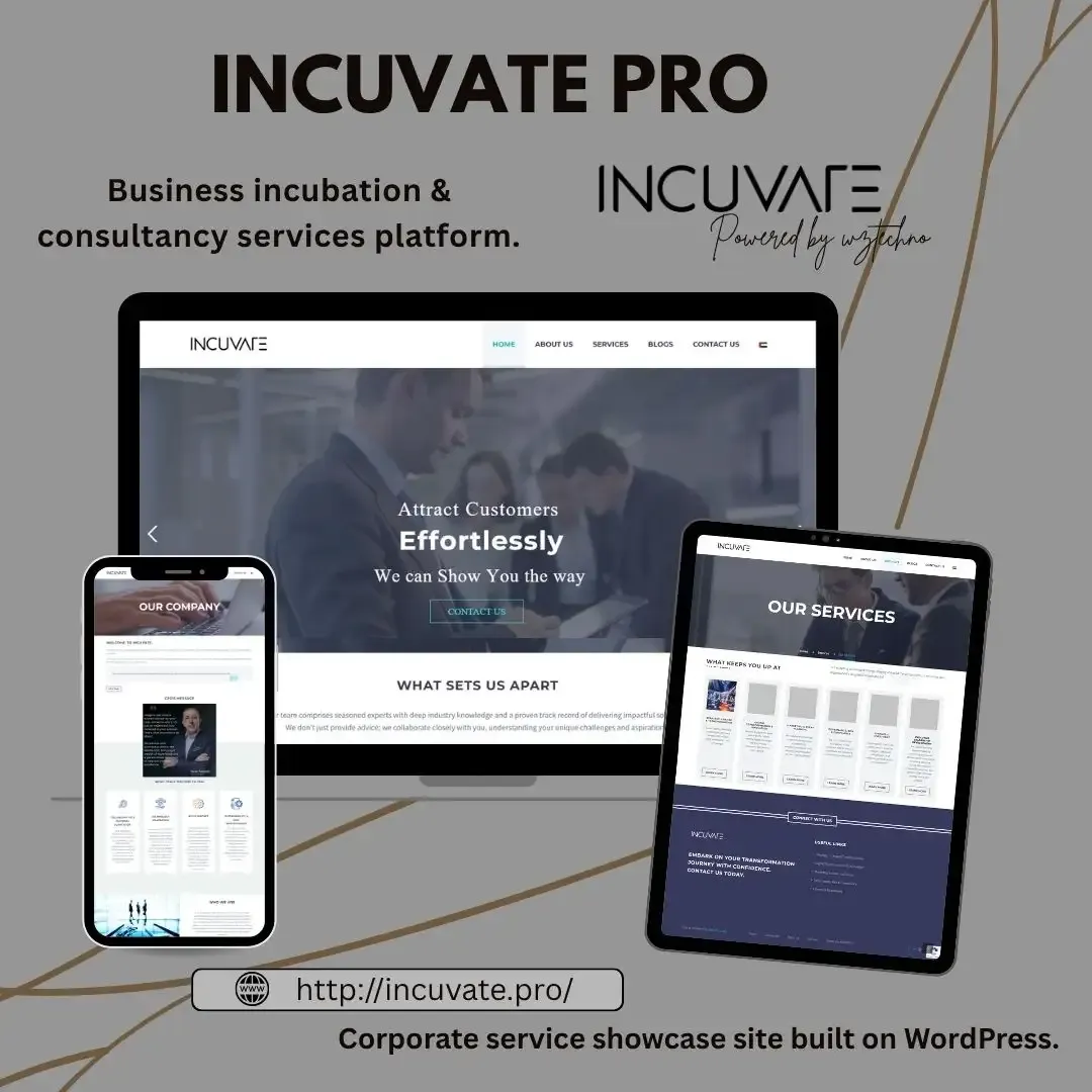 Incuvate Pro website screenshot