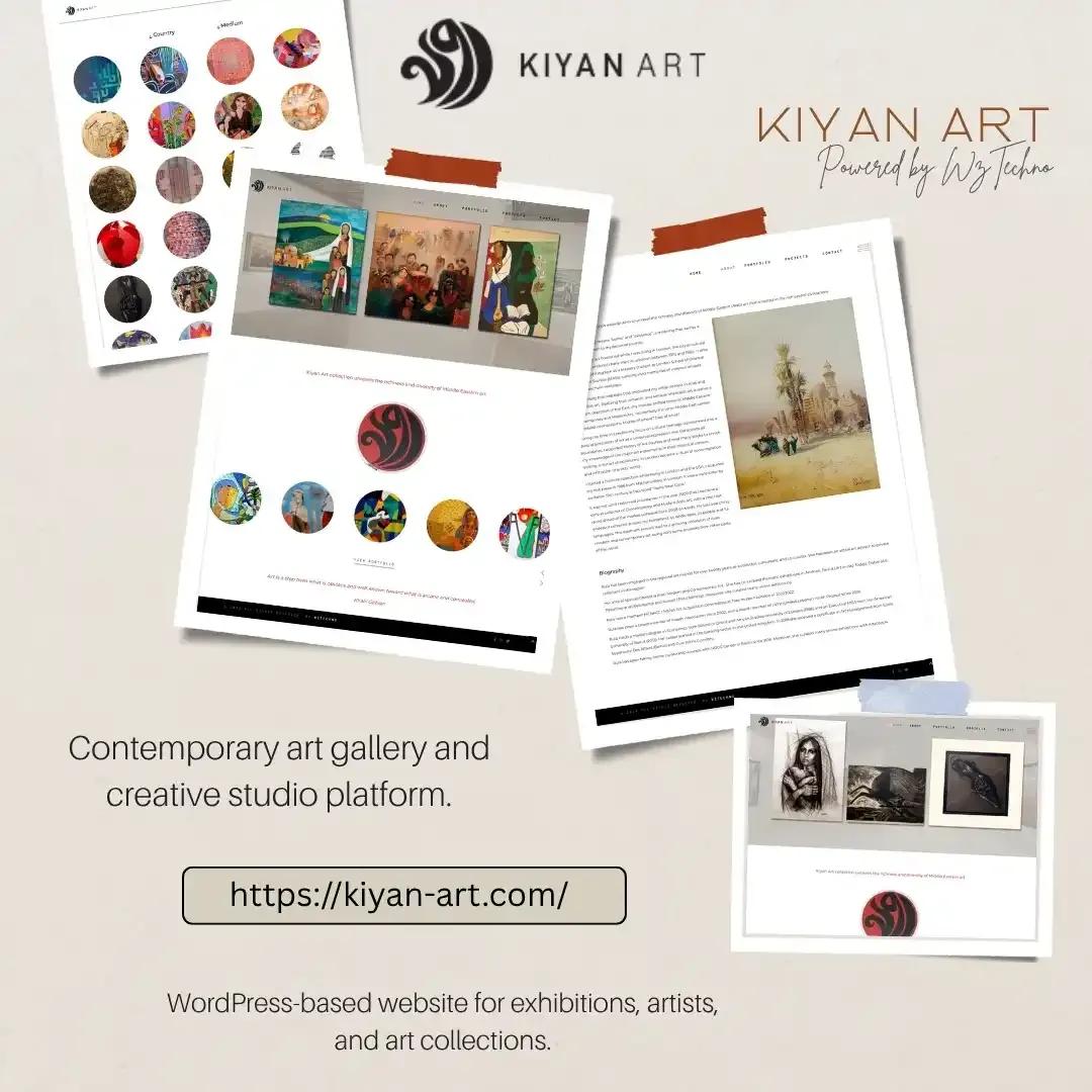 Kiyan Art website screenshot