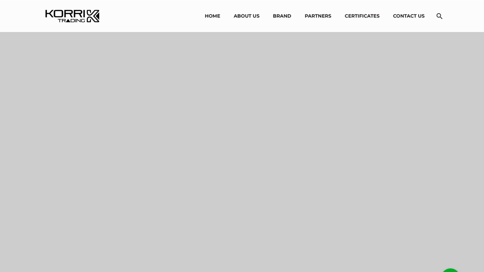 Korri Trading website screenshot 1