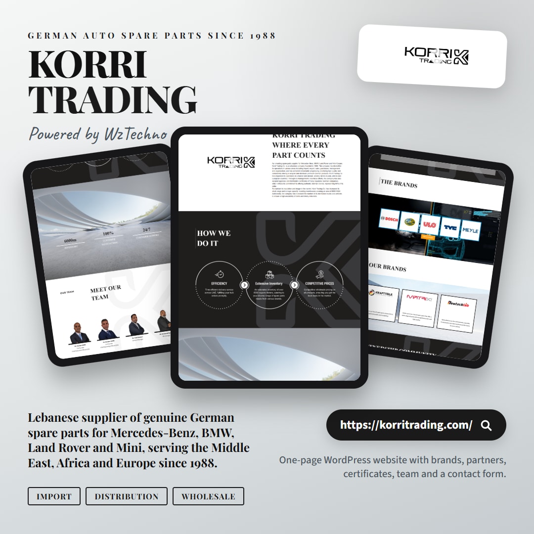 Korri Trading website