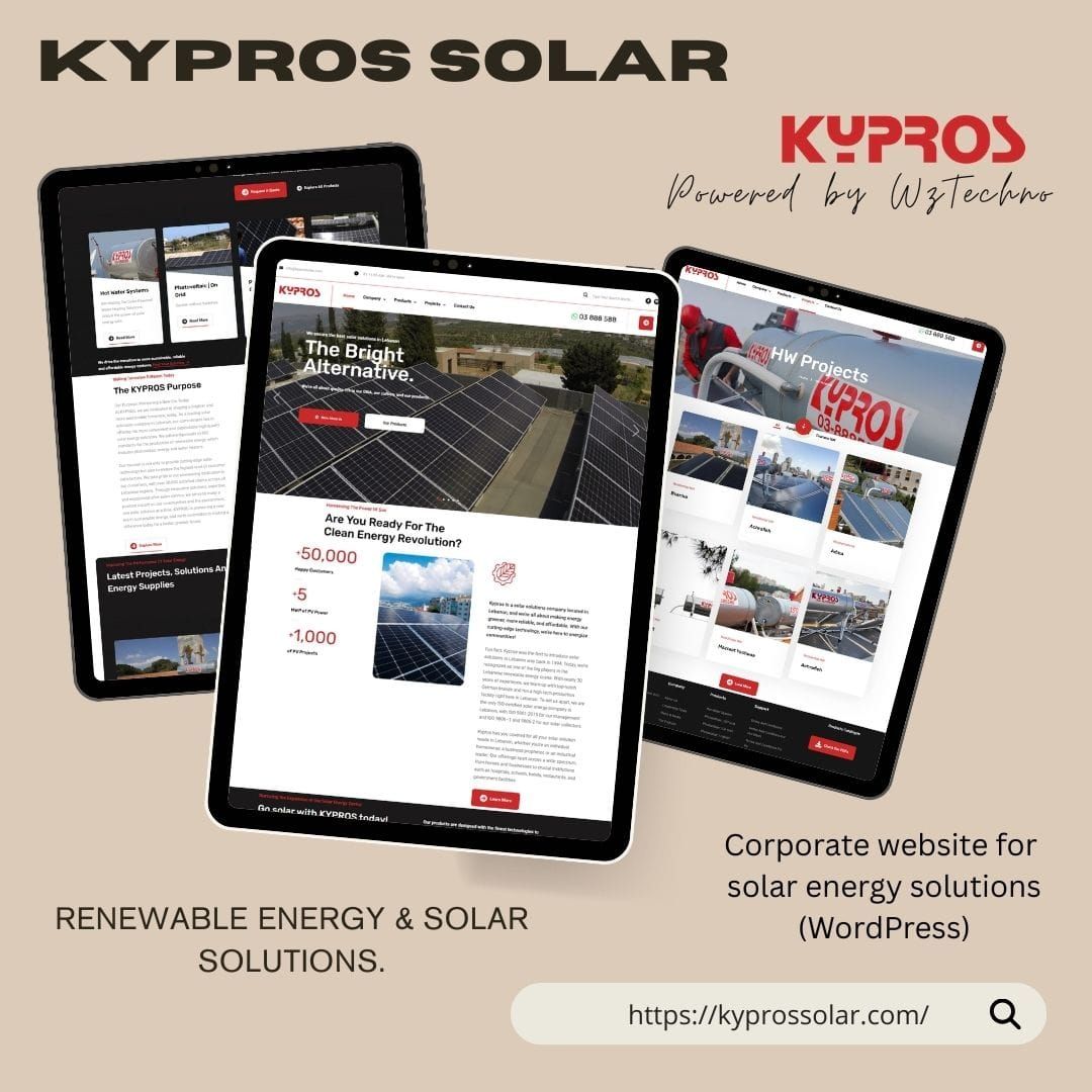 Kypros Solar website screenshot