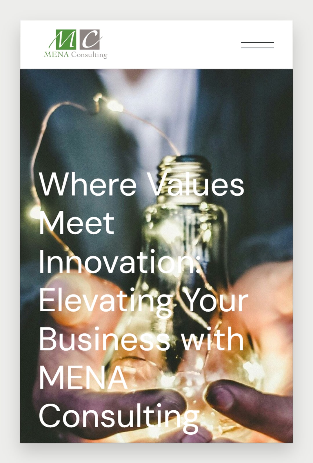 MENA Consulting website screenshot 5