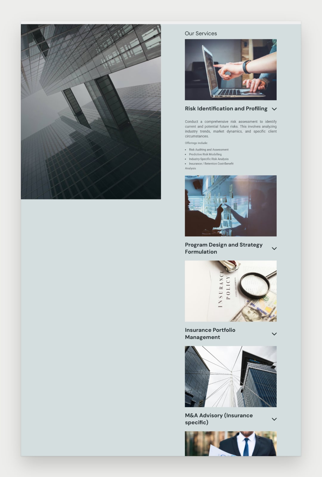 MENA Consulting website screenshot 4