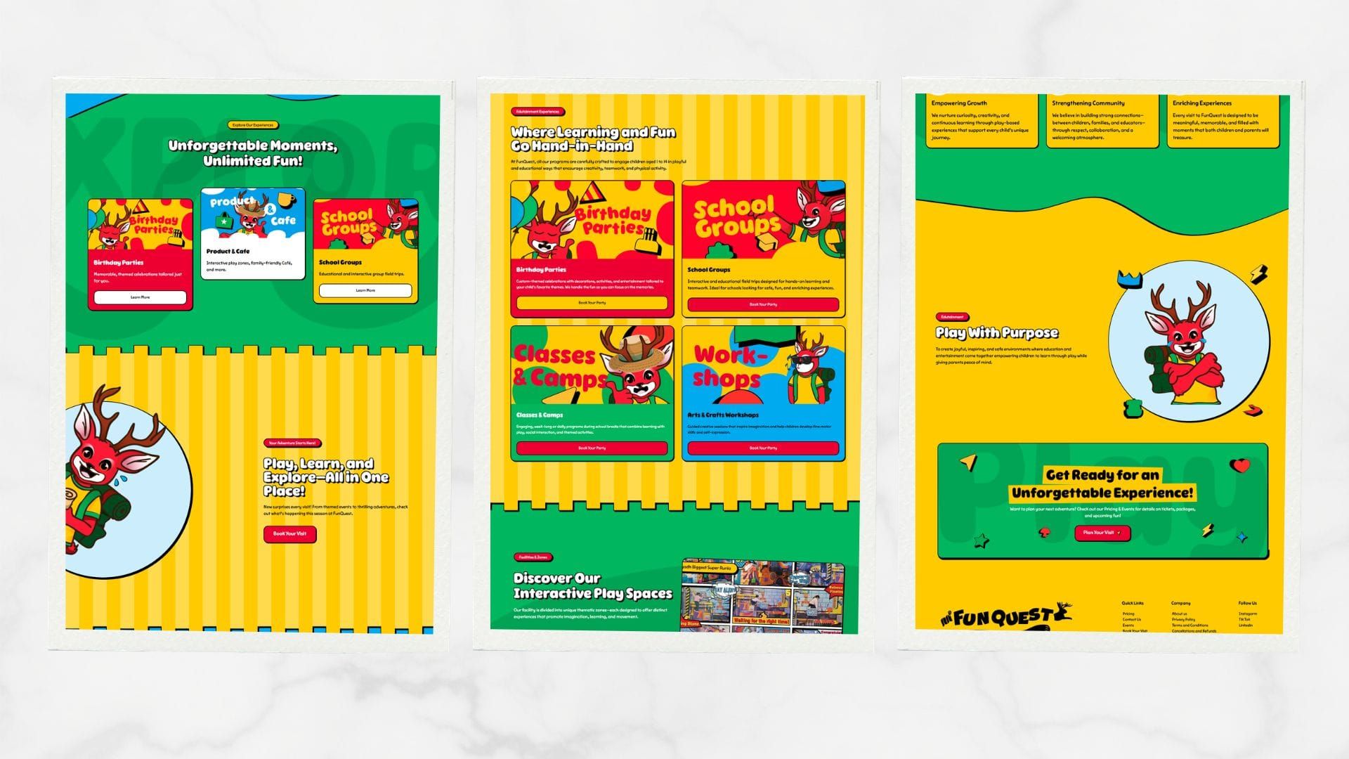 Kids Fun Quest website screenshot 1