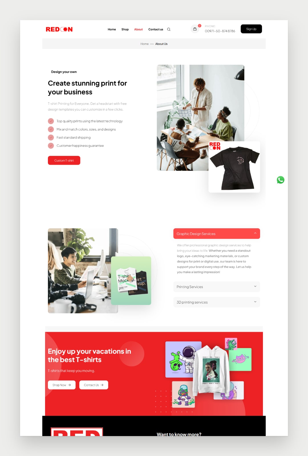 Redon Print website screenshot 4