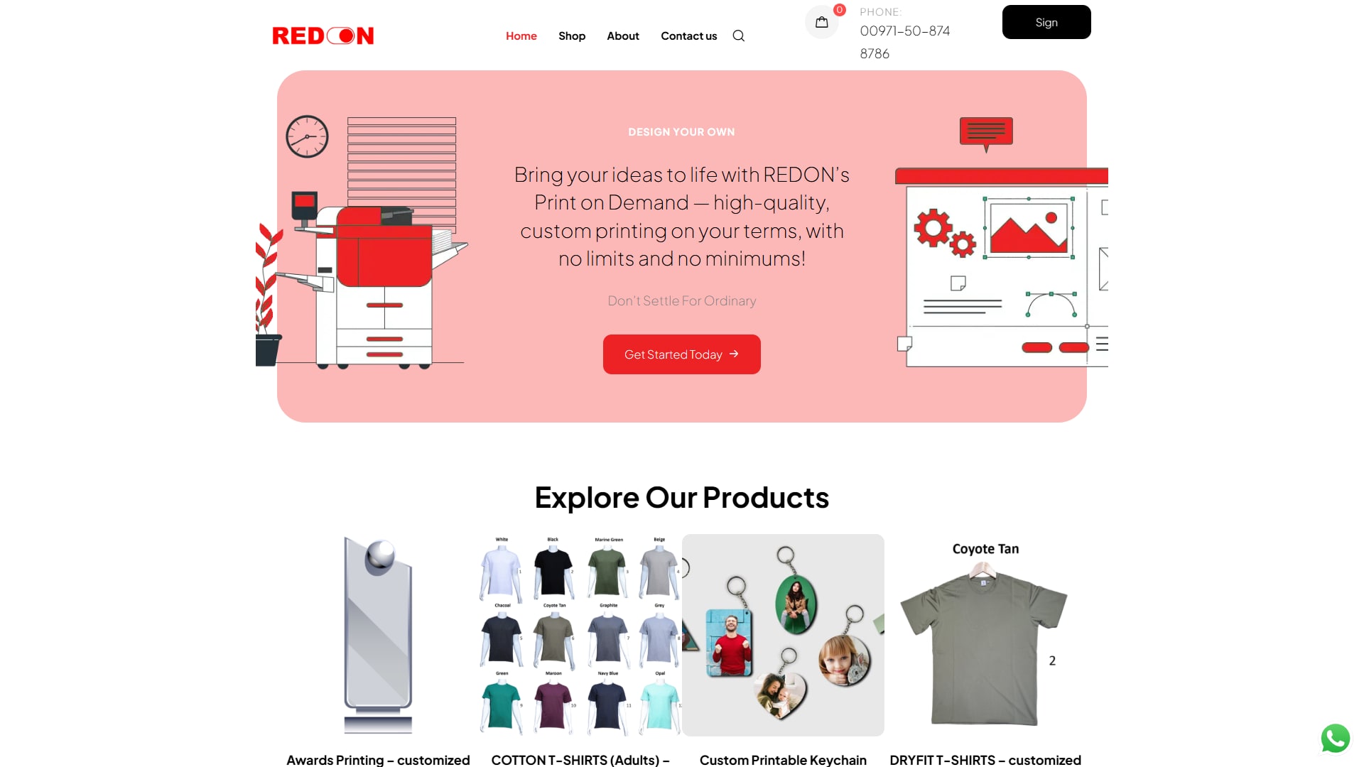 Redon Print website screenshot 1