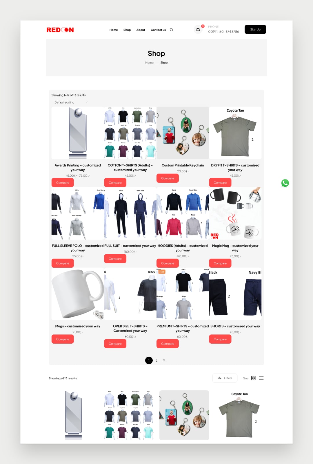 Redon Print website screenshot 3