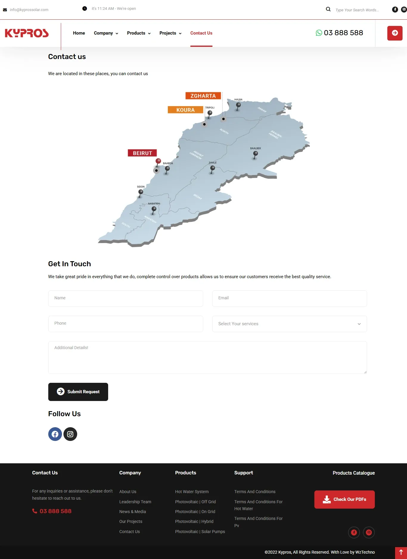 Kypros Solar website screenshot 5