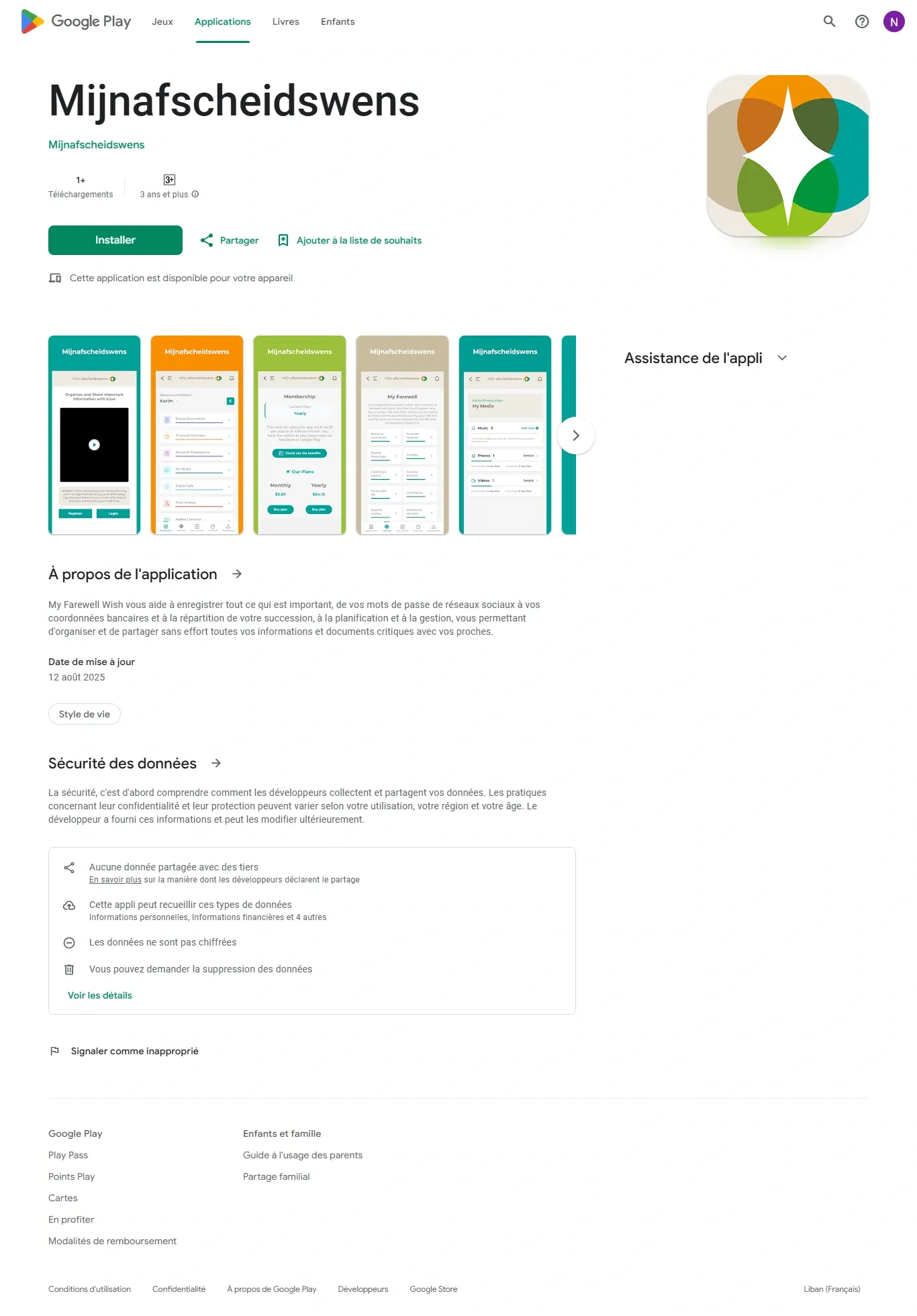 Mijn Afscheidswens app screenshot 5