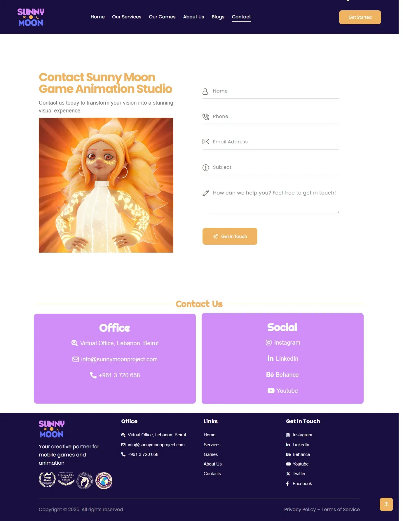 Sunny Moon website screenshot 5