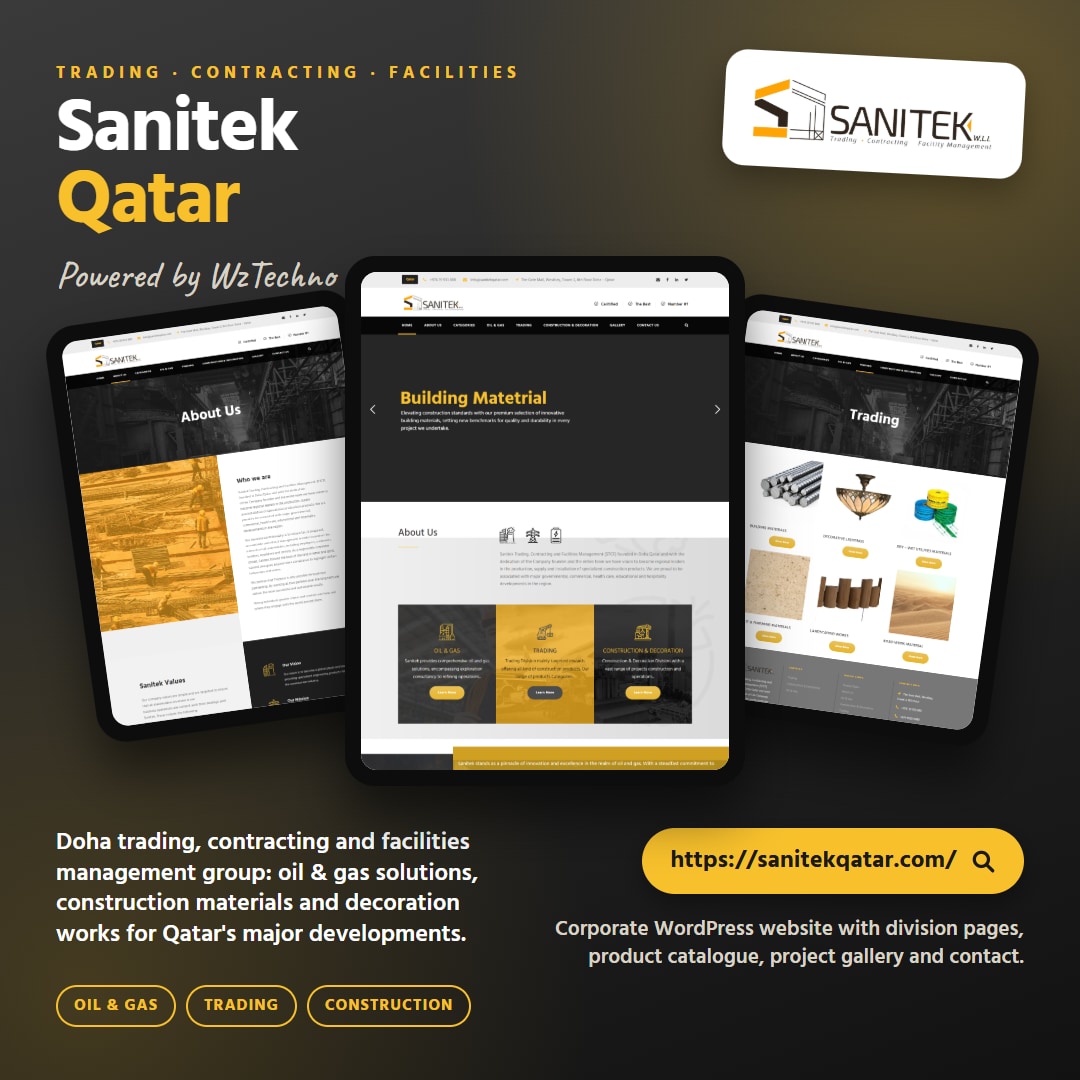 Sanitek Qatar website