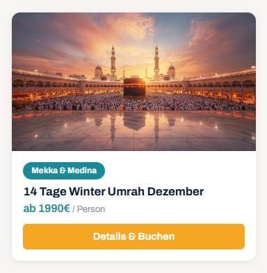 Umrah Reisen website screenshot 5
