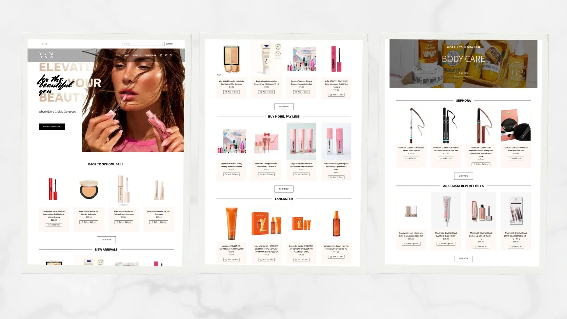 Voi By Laurie website screenshot 1