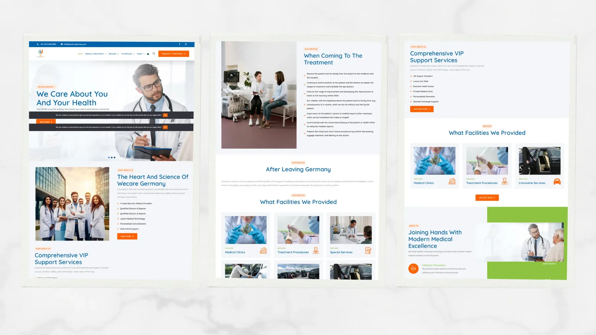 Wecare Germany website screenshot 1