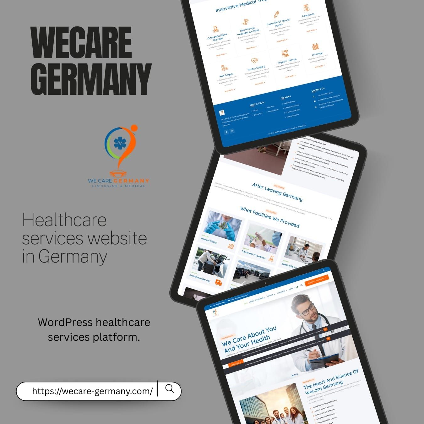 Wecare Germany website screenshot