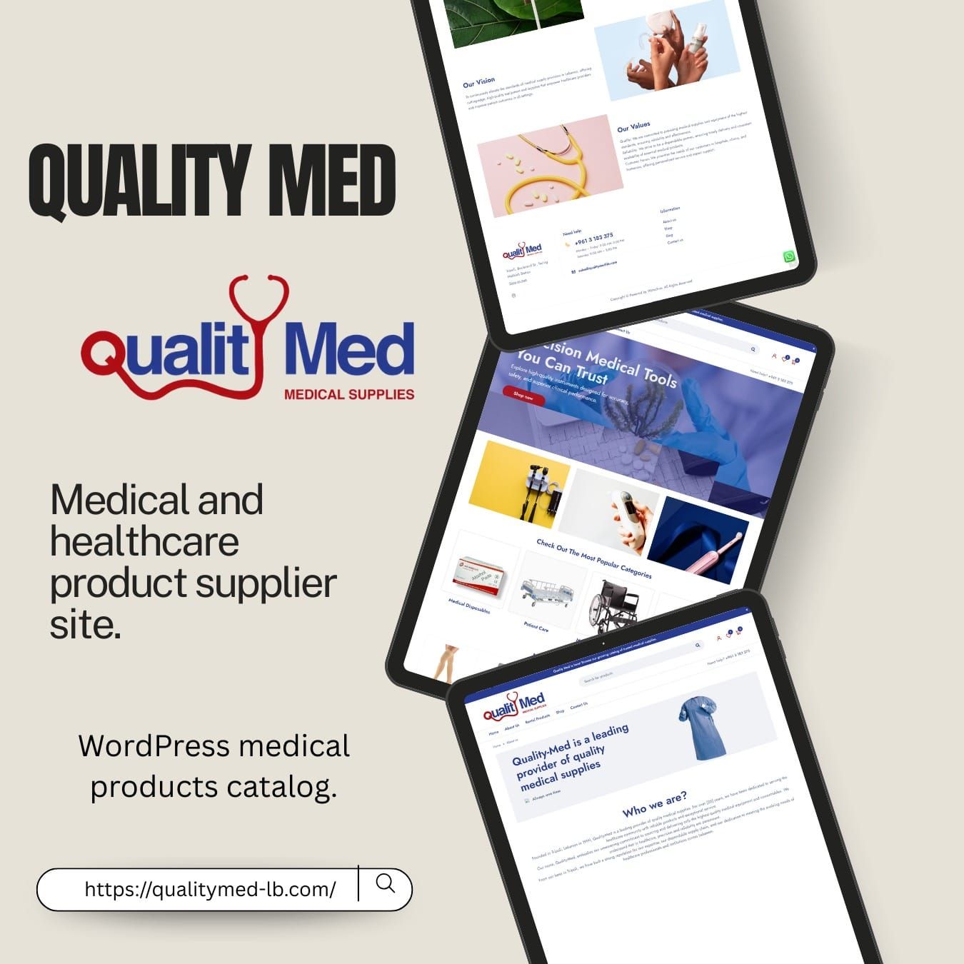 Quality Med website screenshot